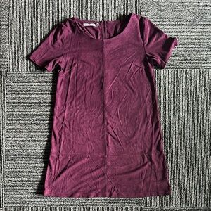 Plum purple  suede shift dress